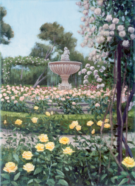 タイトル:薄曇りと黄色いバラ: rosaleda del retiro no.5 サイズ:24×35cm